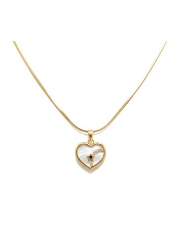 Svarah Jewels Women’s Heart Pendant Necklace Snake Chain | Anti-T...