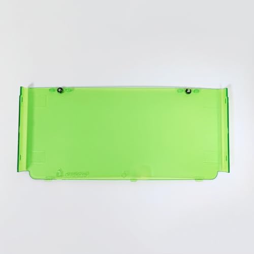 Image of Front Back Housing Shell Case Cover Top /Bottom Faceplate Plates Replacement for Nintendo New 3DS Console (Transparent Red+Transparent Green)