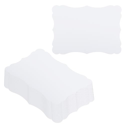 25 Blatt Blanko Kartonpapier Weiß 13 x 18cm Bastelkartonpapier mit Spitze Geeignet für Selbstgemachte Grußkarten Einladungen Postkarten Anschlagtafeln und Etiketten