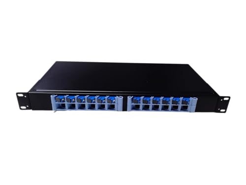 GCABLING 1U 24 Port Fiber Optical Distribution Frame 19″ Rack Mount Fixed Type ODF