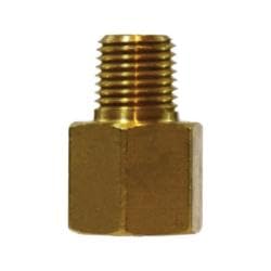 10440 SAE 45deg Flare Adapter, 1/4-in Female Flare x 1/8-in Male NPTF, Brass (3 Pack)