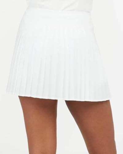 SPANX Women's Booty Boost Pleated 14" Skort, White, XL