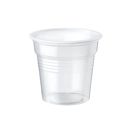 marketcaffe 2000 Bicchieri in Plastica da Caffè 80 ml - Set di 2000, Trasparente, Monouso, Resistenti e Pratici, Ideali per Uffici, Feste e Uso Quotidiano