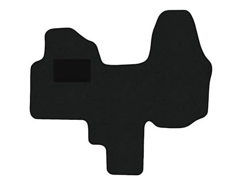 Tapis de Voiture Compatible avec Renault Trafic III Type EG, FG, JG 2-Sitzer (Construction 2014 - Actuelle), Hit Noir | 1 PCE | Contour Gris