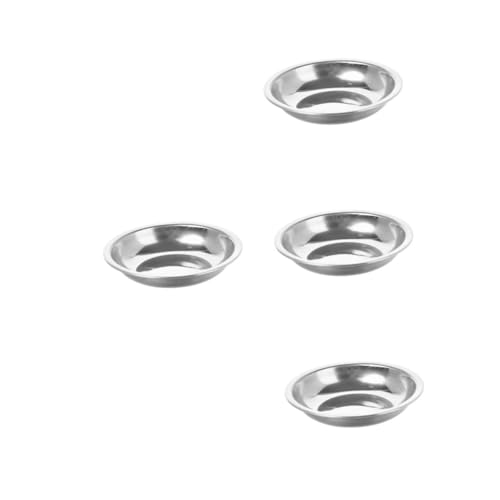Alipis 4 Piezas De Acero Inoxidable Balanza De Diamante Báscula Para Alimentos Báscula De Joyería Sartenes De Pesaje De Joyería Platos Pequeños Mini Sartenes De Escala De Diamantes De