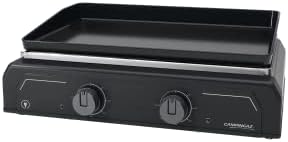 Campingaz Plancha Electric 2 XD, barbecue de table électrique, avec plaque en fonte et 2 z...