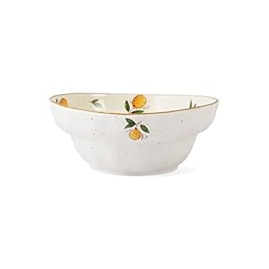 TENGJU Cremeweiße Salatschüssel mit Birnenmotiv