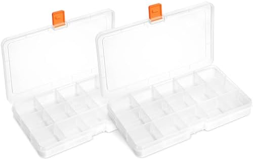 6x Sortierboxen Mit 15 Fächern - Transparente Aufbewahrung Kleinteile