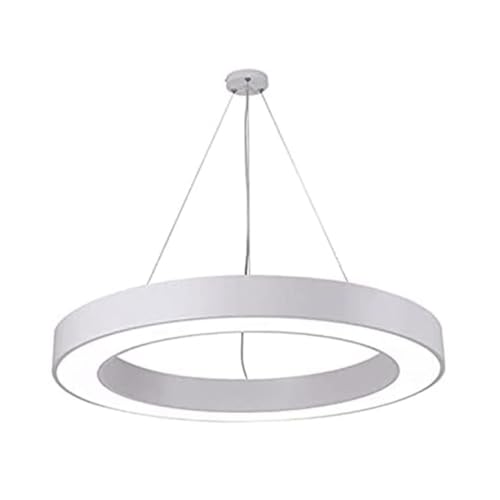 Lustre à anneau industriel luminaire de luxe en acrylique blanc LED