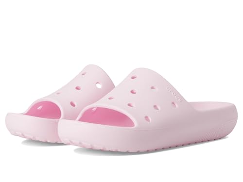 Crocs Unisex-Adult Classic Slides 2.0, Slides for Women and Men, Pink Milk, 8 Women/6 Men