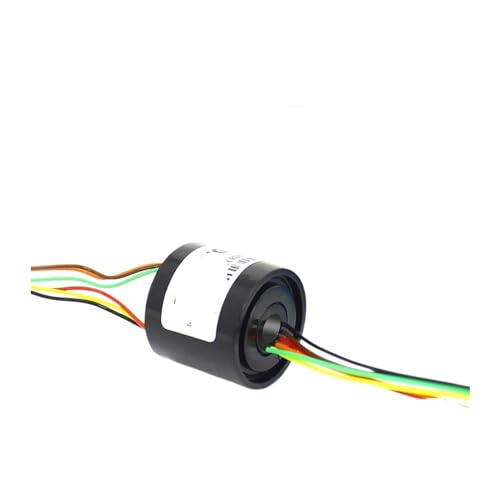 1 Pcs Slip Ring Through Hole Conductive Slip Ring Hollow Shaft Collector Ring Hole Diameter 5~100mm 2-60 Channels Optional Conductive Ring(Hole 5 Outer 22-6 Lines 2A)