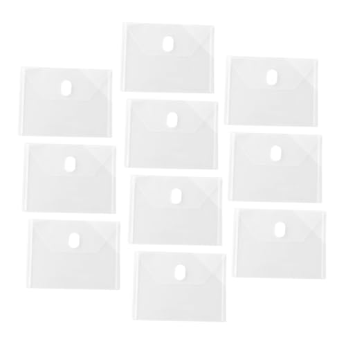 CIYODO 10個 透明プラスチックファイルフォルダー 書類収納用軽量透明封筒 レ チケット整理に オフィス 学校 家用ファイルオーガナイザー