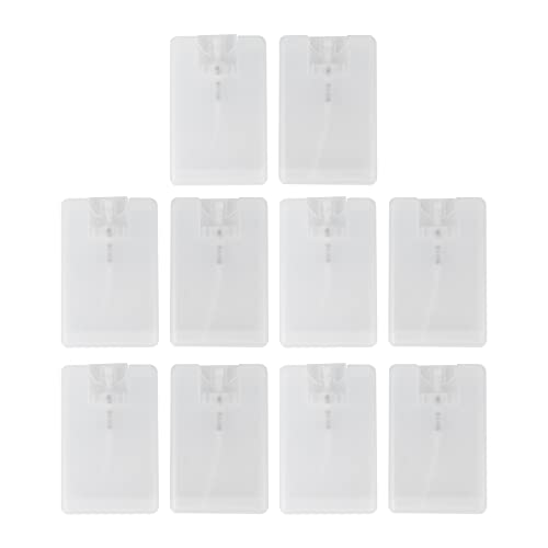 Dioche Flacons de Parfum de Carte, 10pcs 20ml Cardcase Flacons de Parfum de Parfum Carte de Crédit Fine Mist Spray Bottle Vide Flat Atomizer Pump