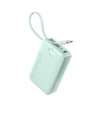 Anker Power Bank (20000mAh, 22.5W, Built-In USB-C ケーブル) (モバイルバッテリー 20000mAh 22.5W出力 大容量 LEDディスプレイ搭載 USB-Cケーブル内蔵)【USB PD/PowerIQ搭載/PSE技術基準適合】iPhone 15 Android iPad その他各種機器対応 (グリーン)