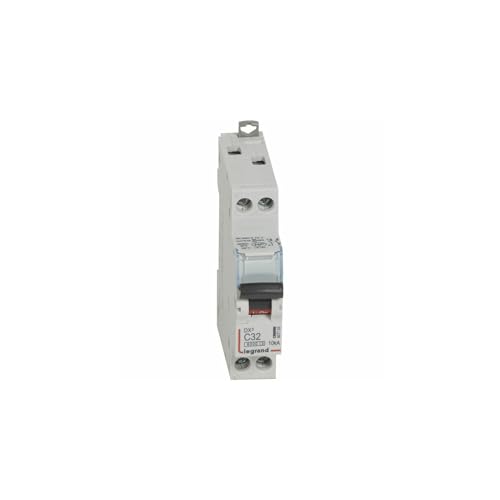 407703 Disjoncteur Unipolaire + Neutre 32a - 1p+n Courbe C - 6/10ka - à Vis - Legrand Dx3