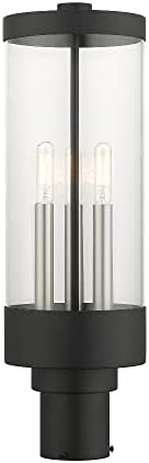 Miniatura 4 de Livex Lighting 3 Lt - Farol negro texturizado para exteriores