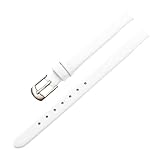 Generico DSHDFJ Cinturino in pelle di vacchetta Cinturino in vera pelle 8MM 10MM 18mm 20mm 22mm Cinturino liscio compatibile con orologi DW Galaxy Watch Gear S3(Silver White,10mm)