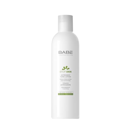 Laboratorios Babé - Stop AKN Tónico Facial Astringente 250 ml, Refrescante, Tonificante y Matificante del Rostro, Controla el Sebo, Previene el Acné