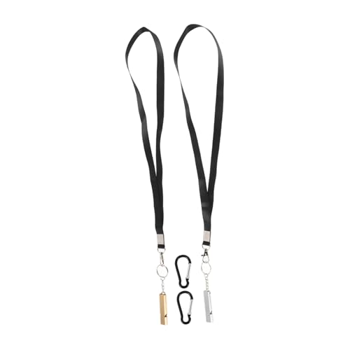 LIOOBO Whistle Hiking Emergency Survival Marine Safety Whistle Lanyard 2 Sets Outdoor Tool