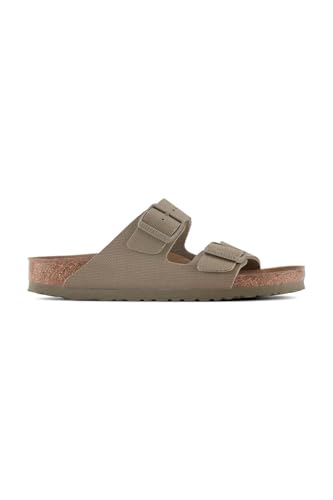 Image of Birkenstock Arizona SFB Mules /Clogs Women Gold Mules Shoes, Faded Khaki, 10 US