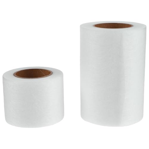 CIMAXIC 2 láminas adhesivas de doble cara para planchar, 20 m, parche a presión, pegamento termofusible permanente para tela, para telas, coser y hacer manualidades.