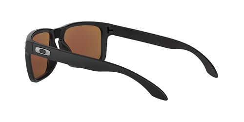 Oakley HOLBROOK OO9102L 910236 Preto Lente Espelhada Vermelho Iridium Tam 55