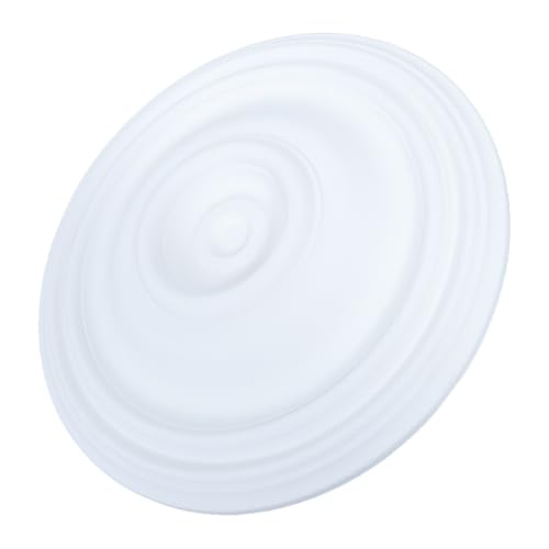Rosetón de techo para lámparas ventiladores redondo PU blanco resistente grietas 2