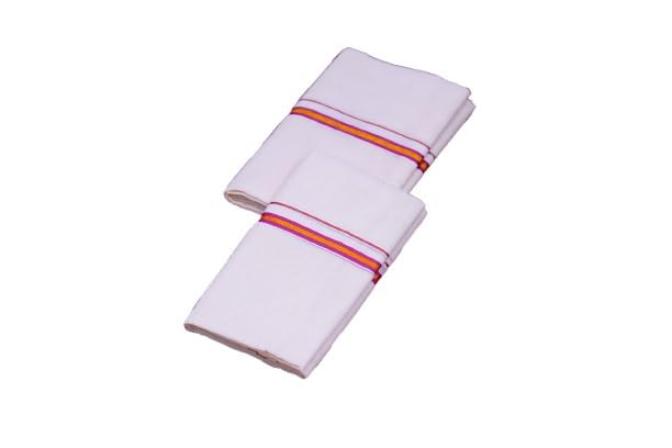 Kerala Cotton Set Mundu for Women with 1/4 inch Golden Zari with Fancy Border - 2m Mundu & 2.50m Shawl - Namma Nesavu Nool-image-26