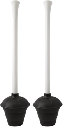 Image of Plumb Craft Powerful, Heavy Duty Toilet Plunger, Black /White (Pack of 2)
