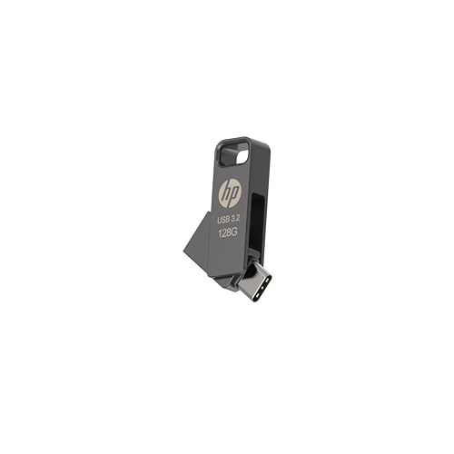 Image of HP 886C 128GB OTG Flash Drive 3.2 Rock /Metallic Swivel Design /Durable Metal Material