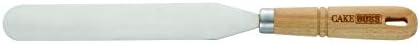 Cake Boss Wooden Tools and Gadgets Stainless Steel Icing Spatula, 8-Inch