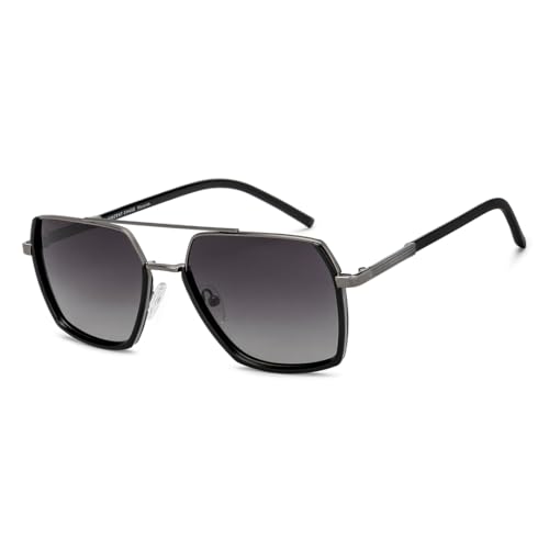 Image of VINCENT CHASE EYEWEAR By Lenskart | Full Rim Rectangular Sunglasses | Maverick 2.0 | Polarized And 100% UV Protected | Men & Women's | VC S15768