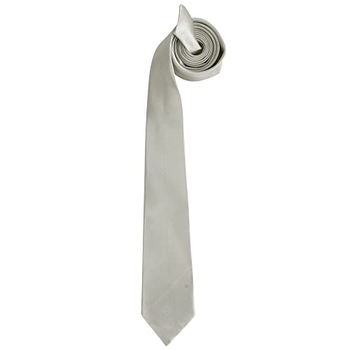 Image of Men's Satin Slim Necktie for Formal Wear | Premium Solid Tie for Office, Wedding, Business Meetings, Party & Interview | Stylish Silk Feel Neck Tie for Men with Pocket Square