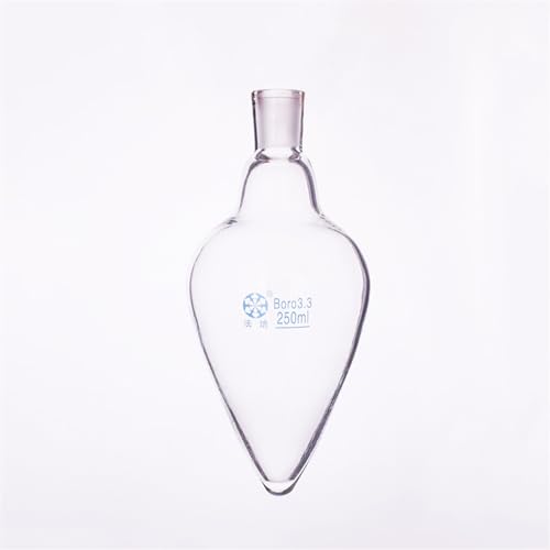 Windzerdong Pear-Shaped Flask,Capacity 250ml,Joint 14/23,24/29,Heart-Shaped flasks,Coarse Heart-Shaped Grinding Bottles(14/23)