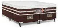 Cama Box + Colchão Castor Queen Silver Star Air One Face Hibrido 158x198x59cm