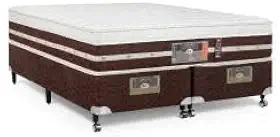 Cama Box + Colchão Castor King Silver Star Air One Face Hibrido 180x200x59cm