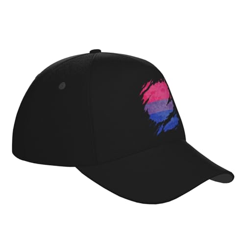 Bisexual Pride Flag Baseball Hats for Men and Women - Classic Adjustable Hats3