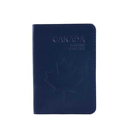INCARNE Leather Passport Cover - Passport Wallet - Passport Sleeve with Card Slots & Note Compartment, Classic Blue