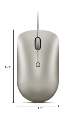 Image of Lenovo 540 USB-C Compact Wired Mouse (Sand), GY51D20879