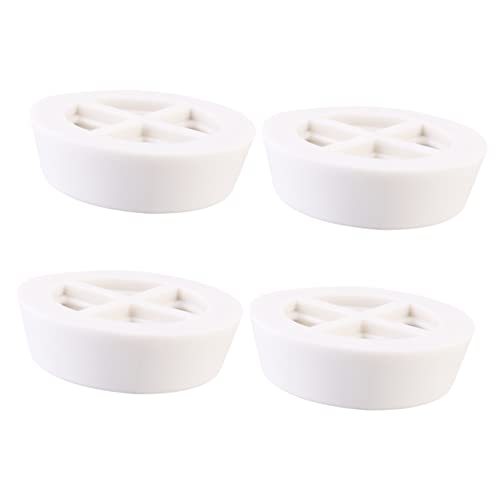 HOMSFOU 4piezas Almohadillas De Antideslizantes y Antivibración Para Lavadora y Secadora Unidades Blancas