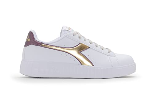 Diadora Step P, Scarpe da ginnastica Donna, Bianco Viola Africana, 38 EU