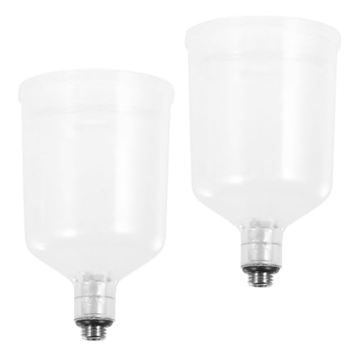 LALAFINA 2Pcs Adaptable Airbrush Pot with Replaceable Pigment Holders for Versatile Spraying Lightweight Design for Mobile Projects and Smooth Finish