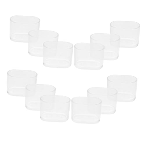 Veemoon 16 Stück Oval Stuhlbeinkappen Transparent