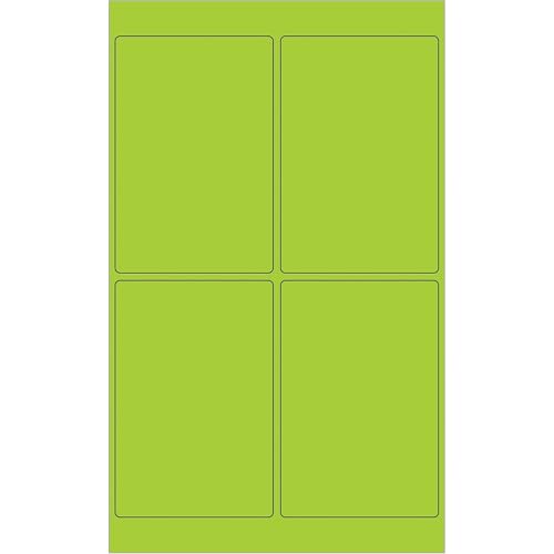 Tape Logic 4 x 6 Fluorescent Green Rectangle Laser Labels