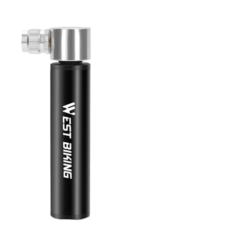 Pompe à vélo à main 120PSI mini et portable noire pour vannes Presta et Schrader