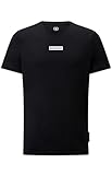 T-Shirt in regulärer Passform Rundhalsausschnitt Kurze Ärmel Doppelt vernähte Ärmelbündchen BOGNER Design-Print auf der Front Textile Label-Flag am Saum Verstärkter Saumabschluss