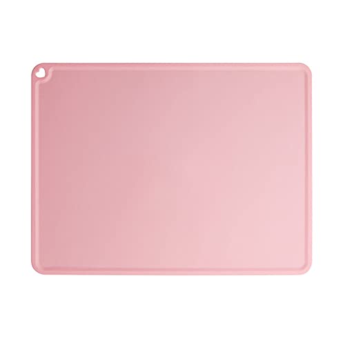 Silicone Pet Feeding Mat For Dog Cat Bowls, Waterproof Pet Food Mat Tray With Edges, Non Slip Dog Cat Bowl Mats For Food And Water, Pet Bowl Mat Dog Placemats For Floors (16.1 X 12.2 Inch, Pink) #TOP7