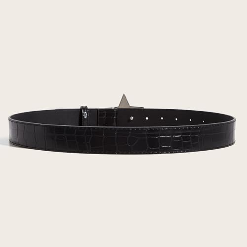 Punk Belt Fashionable PU Leather Waist Belts with Star Buckle Waist Accessories for Women Girls3