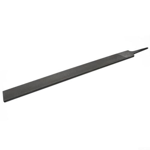 Niceminiwall Lima de cabeza plana de acero de alto carbono para metalurgia y carpintería, herramienta de carpintero de desbarbado de acero de aleación con dientes medianos para limar agujeros esquinas