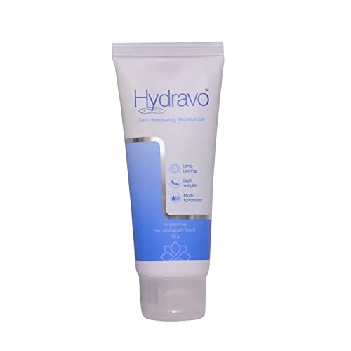 Hydravo Skin Renewing Moisturizer Cream | Long Lasting, Light Weight And Paraben free (50 g)